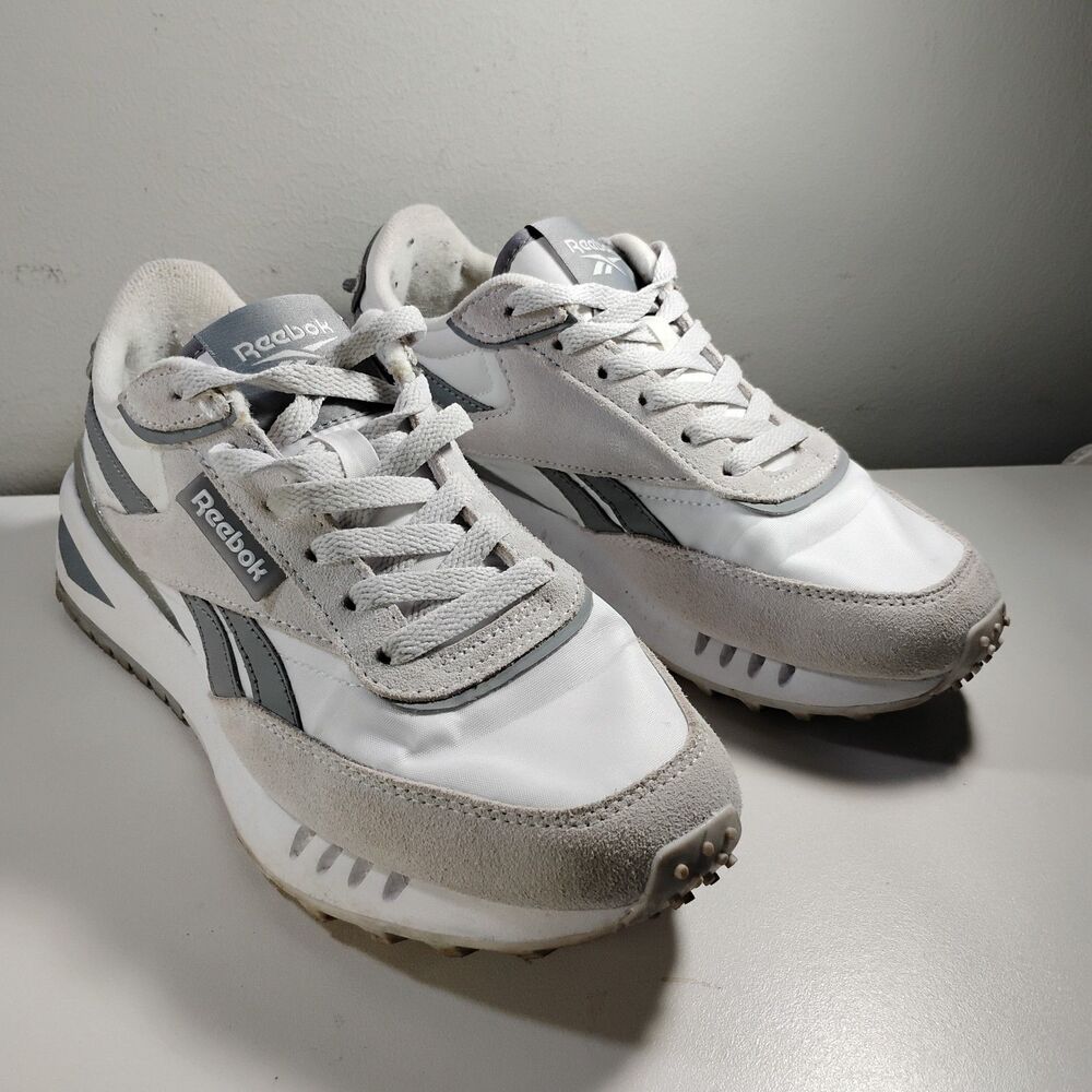 Reebok Galaxy 10 Sneaker Women's US 7.5 White Gray Low Top Casual Walking Shoes
